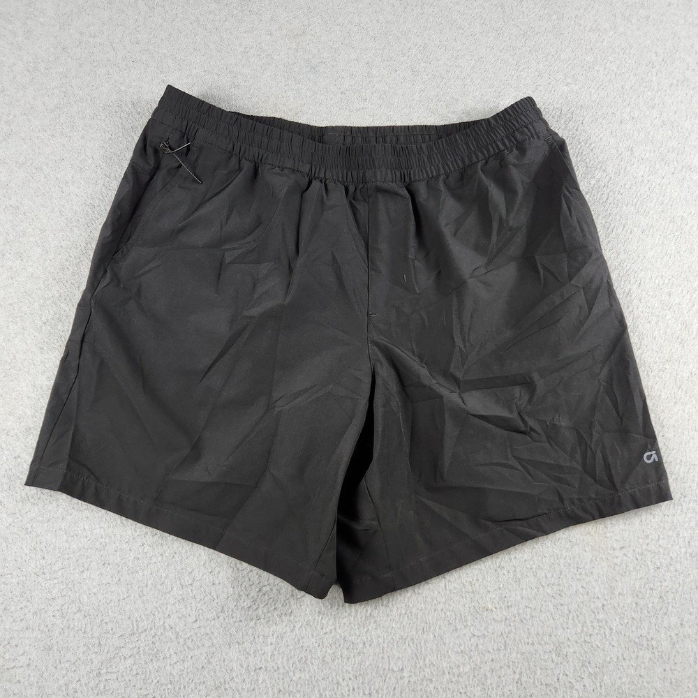 GapFit Shorts Mens Large Black Stretch Running Athletic Training Elastic Waist